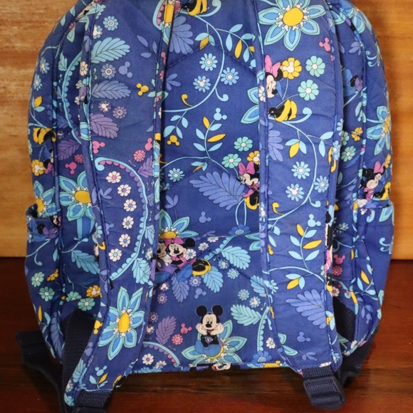 Vera Bradley Disney Mickey and Minnie Backpack Blue Floral - Picture 2 of 11